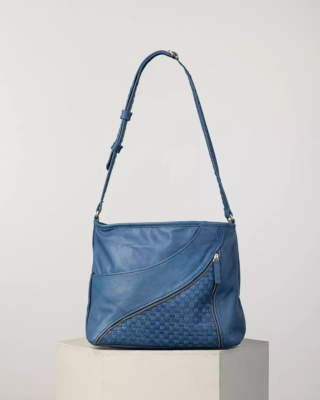 Woven Zippered Crossbody Bag