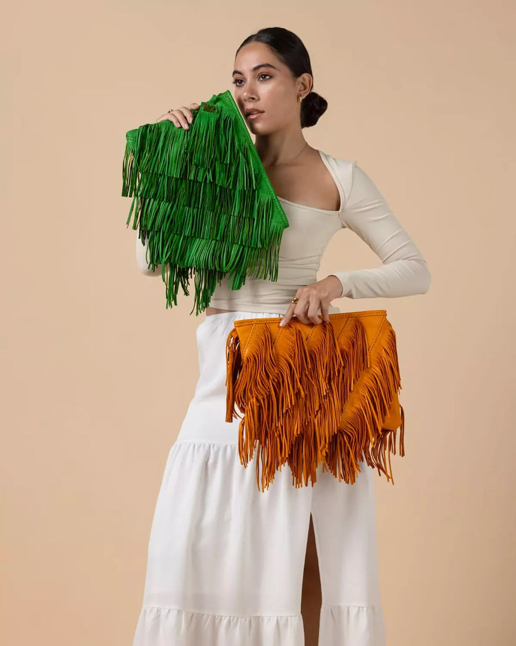 The Side Fringes Clutch