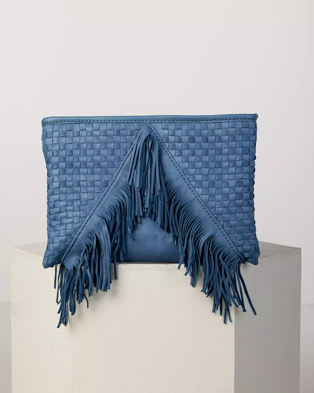 Woven and fringes Clutch