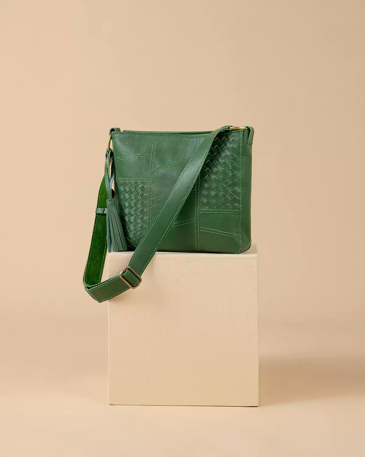 Woven Messenger Bag