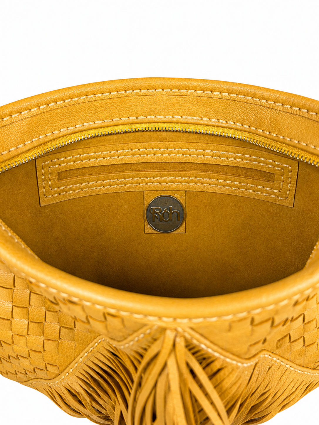 Woven and fringes Clutch