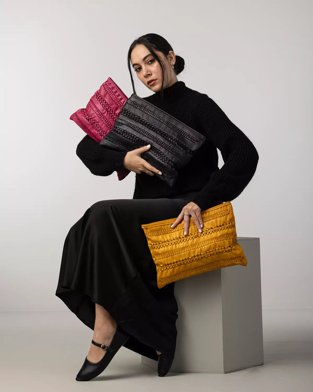 Long Braided Clutch