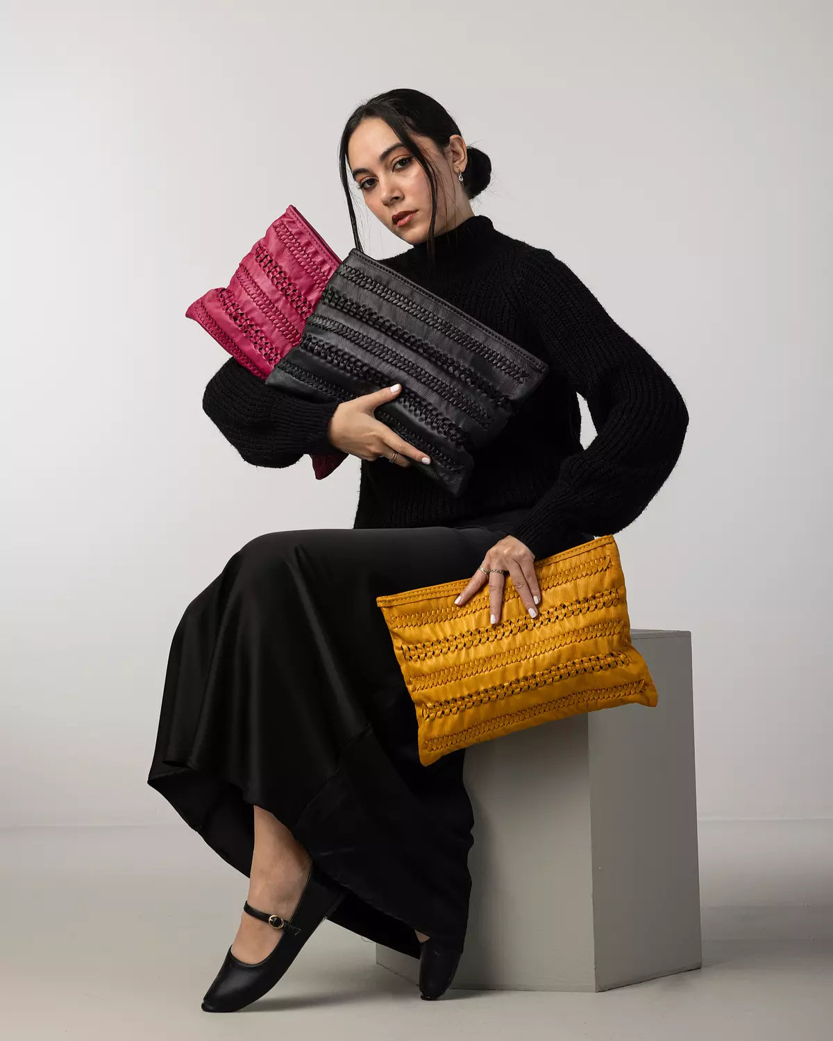 Long Braided Clutch