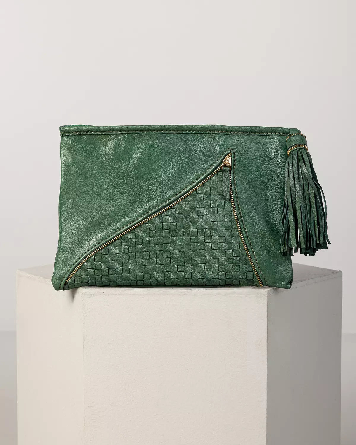 Woven Zippered Clutch