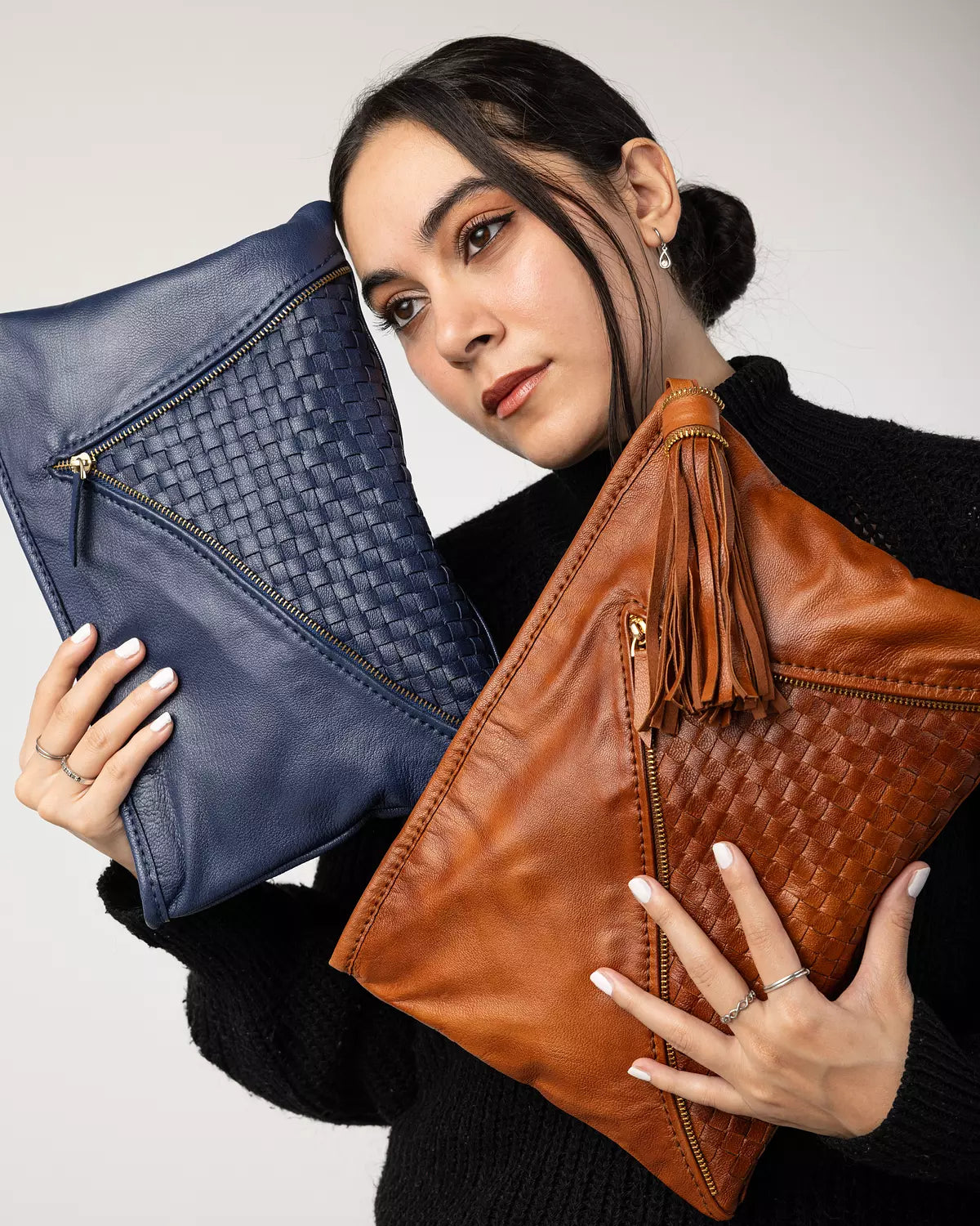 Woven Zippered Clutch